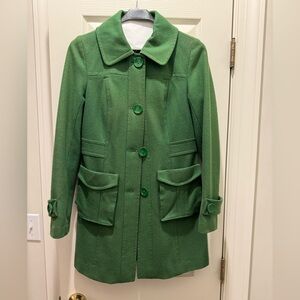 Green wool boutique pea coat